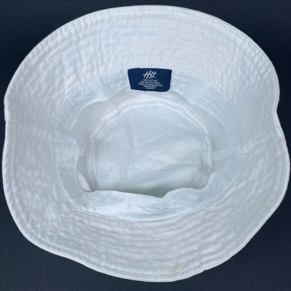Hit Sprite Bucket Hat Unisex OS White Green Embroidered Logo Cotton Retro